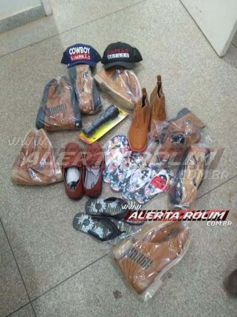 Rolim de Moura – Após arrombar loja de calçados e efetuar furto, individuo acaba preso pela Polícia Militar 