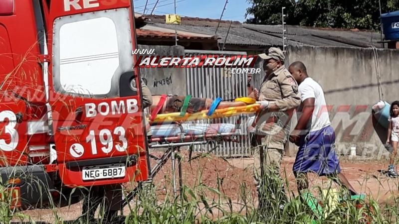 Condutor inabilitado é socorrido após cair com moto dentro de rio, em Rolim de Moura Condutor inabilitado é socorrido após cair com moto dentro de rio, em Rolim de Moura