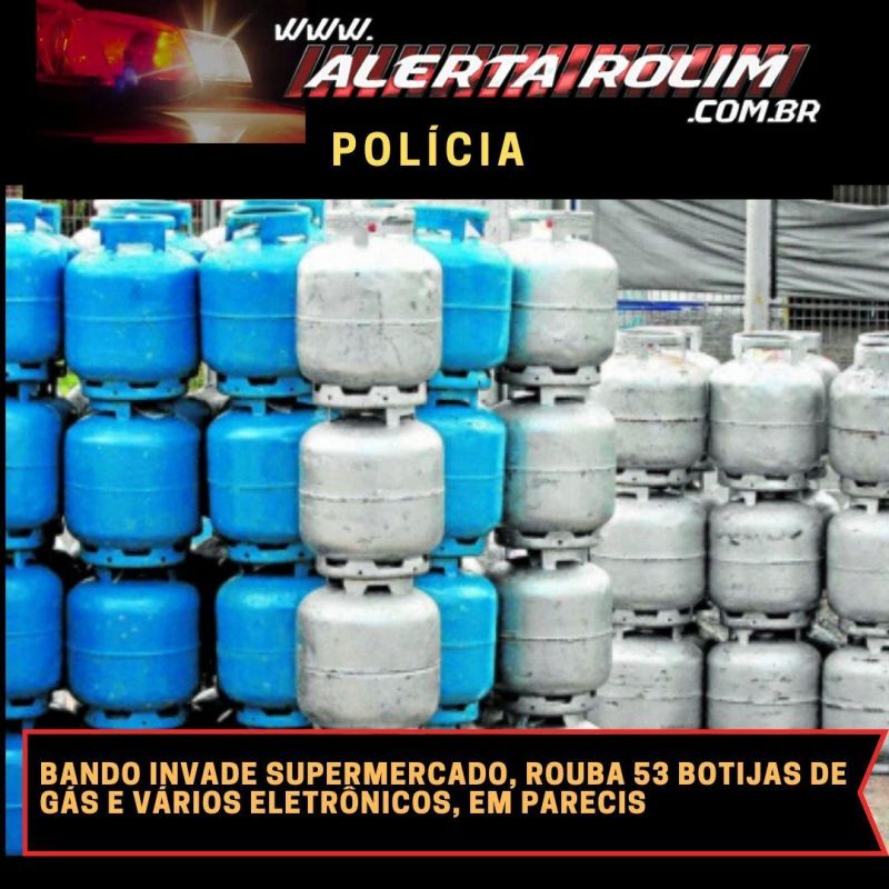 Bando invade Supermercado, rouba 53 botijas de gás e vários eletrônicos, em Parecis