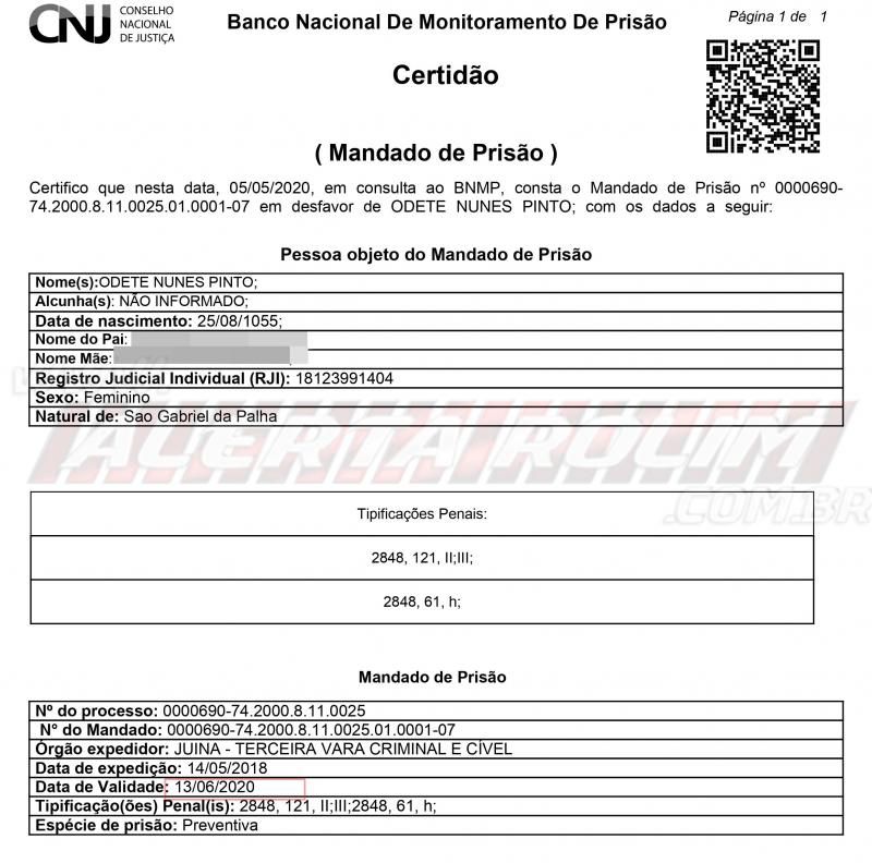 Idosa, acusada de matar homem há 20 anos no Mato Grosso, é presa pela Polícia Militar, em Rolim de Moura Idosa, acusada de matar homem há 20 anos no Mato Grosso, é presa pela Polícia Militar, em Rolim de Moura
