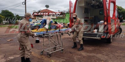 Jovem fratura perna durante colisão entre moto e caminhonete no Bairro Planalto, em Rolim de Moura – Vídeo  Jovem fratura perna durante colisão entre moto e caminhonete no Bairro Planalto, em Rolim de Moura – Vídeo