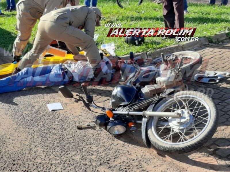 Motociclista fica ferido ao colidir com carro nesta manhã de sexta-feira, em Rolim de Moura Motociclista fica ferido ao colidir com carro nesta manhã de sexta-feira, em Rolim de Moura