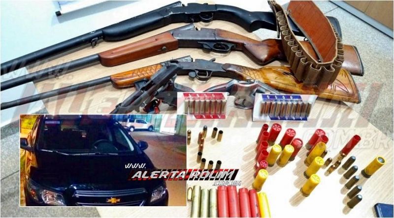 Trabalho em conjunto entre PC de Rolim de Moura, São Francisco, Costa Marques e apoio da PM do 10° Batalhão resulta na apreensão de várias armas de fogo e munições Trabalho em conjunto entre PC de Rolim de Moura, São Francisco, Costa Marques e apoio da PM do 10° Batalhão resulta na apreensão de várias armas de fogo e munições