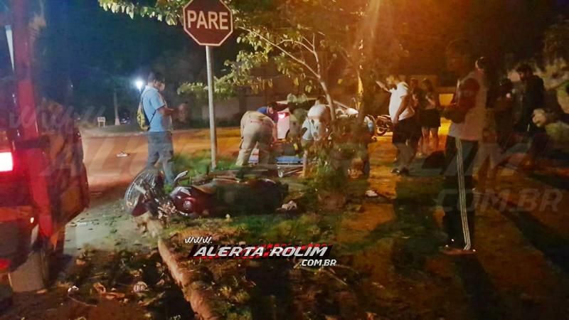 URGENTE - Motociclista que sofreu queda após passar por quebra-molas não resistiu e morreu no pronto-socorro, em Rolim de Moura 