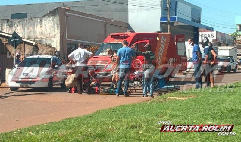 Motociclista fica ferido ao colidir na traseira de caminhão caçamba, em Rolim de Moura 
