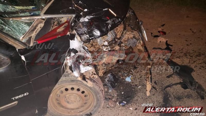 URGENTE – Policial Penal morre após grave colisão frontal entre carro e moto na RO-010, em Rolim de Moura