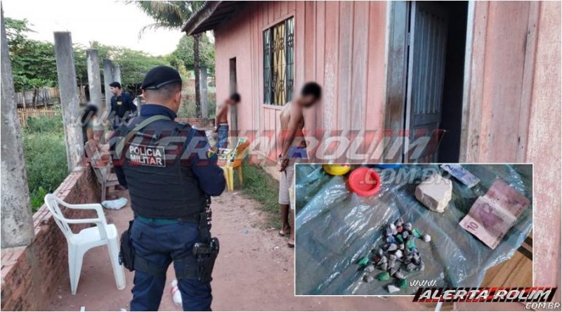 Suspeitos de tráfico são presos pela PM, em Rolim de Moura; drogas, dinheiro e produtos de procedência duvidosa foram apreendidos