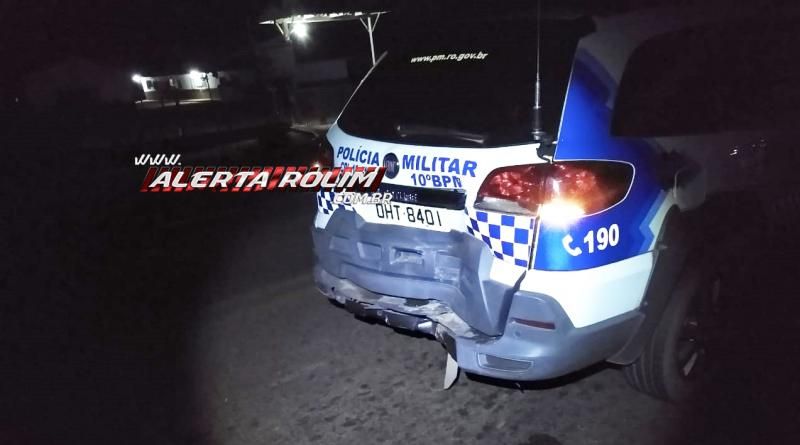 Motorista embriagado colide na traseira da viatura da Polícia Militar na RO-010, em Rolim de Moura Motorista embriagado colide na traseira da viatura da Polícia Militar na RO-010, em Rolim de Moura