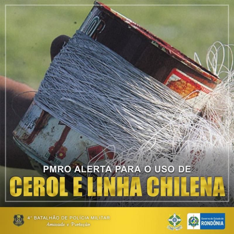 Polícia Militar alerta sobre o uso de cerol e linha chilena, em Cacoal Polícia Militar alerta sobre o uso de cerol e linha chilena, em Cacoal