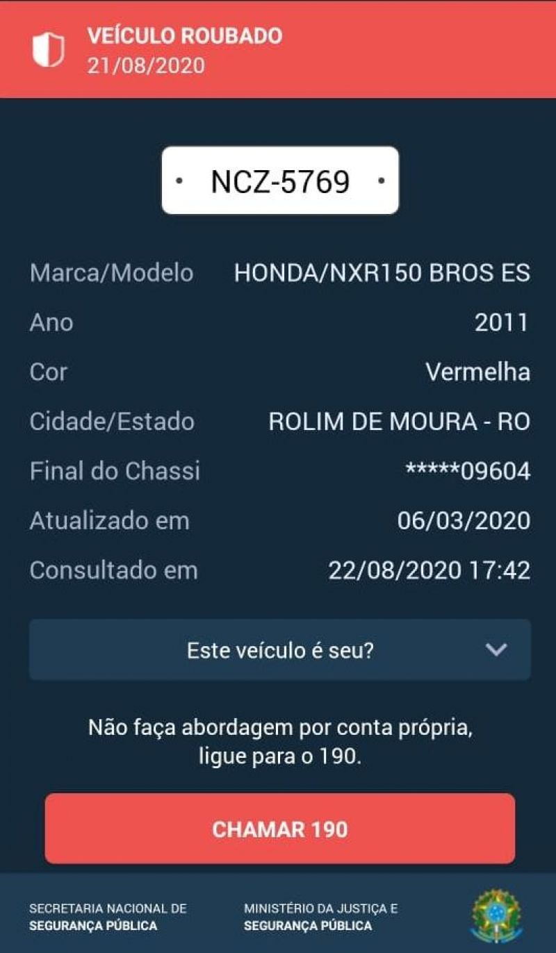 Proprietário de Bros é rendido no Centro da cidade e tem sua moto levada por bandido, em Rolim de Moura Proprietário de Bros é rendido no Centro da cidade e tem sua moto levada por bandido, em Rolim de Moura