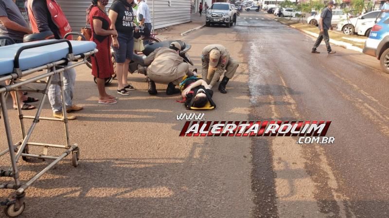 Colisão entre carro e moto é registrada nesta manhã, em Rolim de Moura Colisão entre carro e moto é registrada nesta manhã, em Rolim de Moura