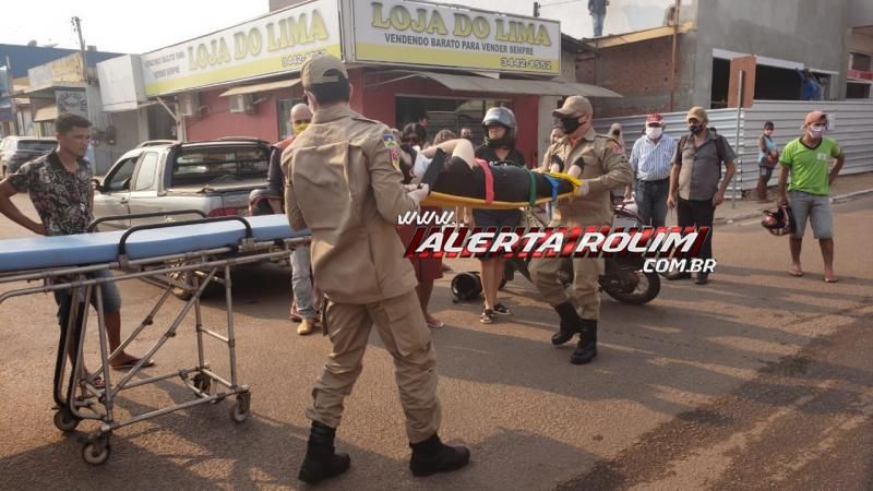Colisão entre carro e moto é registrada nesta manhã, em Rolim de Moura Colisão entre carro e moto é registrada nesta manhã, em Rolim de Moura