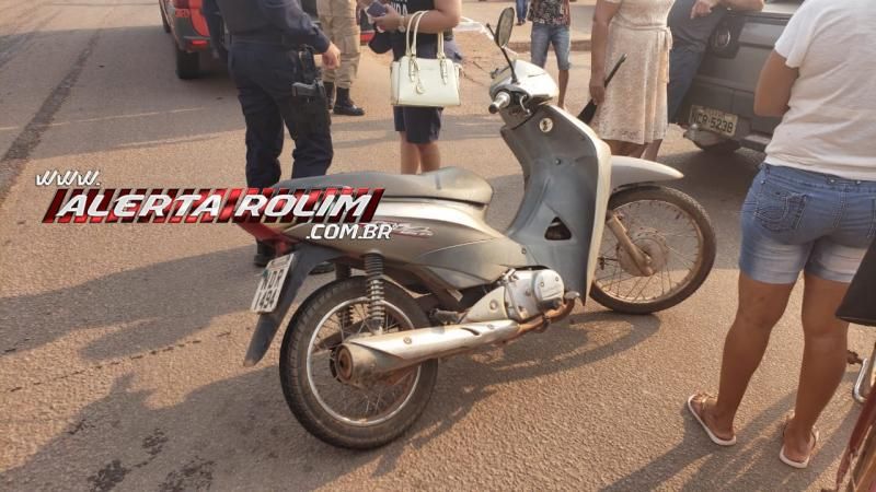 Colisão entre carro e moto é registrada nesta manhã, em Rolim de Moura Colisão entre carro e moto é registrada nesta manhã, em Rolim de Moura