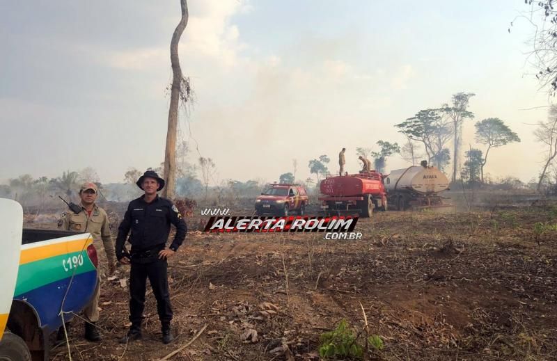 PM, BM e moradores controlam incêndio que destruiu vários alqueires de pastagem na área rural de Nova Estrela PM, BM e moradores controlam incêndio que destruiu vários alqueires de pastagem na área rural de Nova Estrela