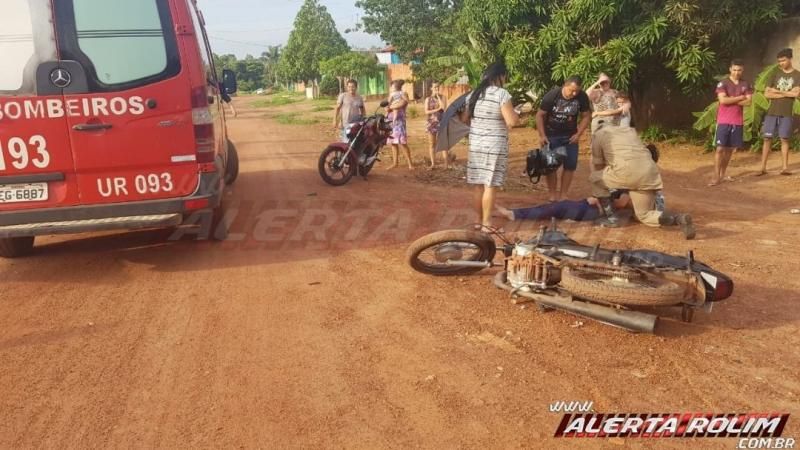 Motociclista se envolve em acidente e foge deixando veículo no local, em Rolim de Moura Motociclista se envolve em acidente e foge deixando veículo no local, em Rolim de Moura
