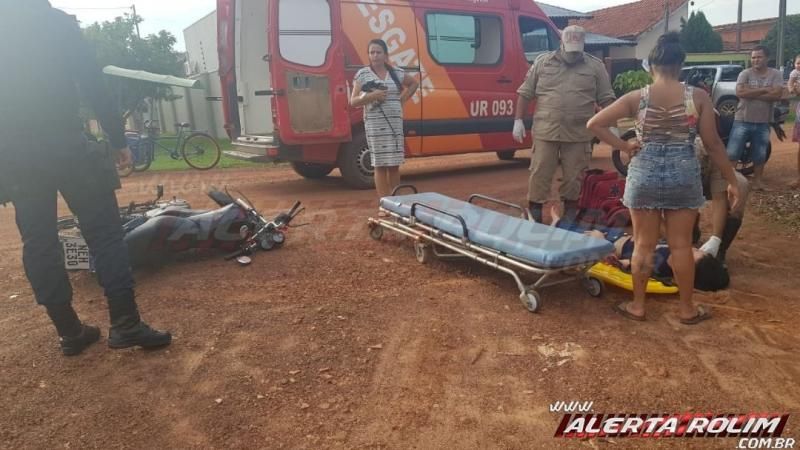 Motociclista se envolve em acidente e foge deixando veículo no local, em Rolim de Moura Motociclista se envolve em acidente e foge deixando veículo no local, em Rolim de Moura