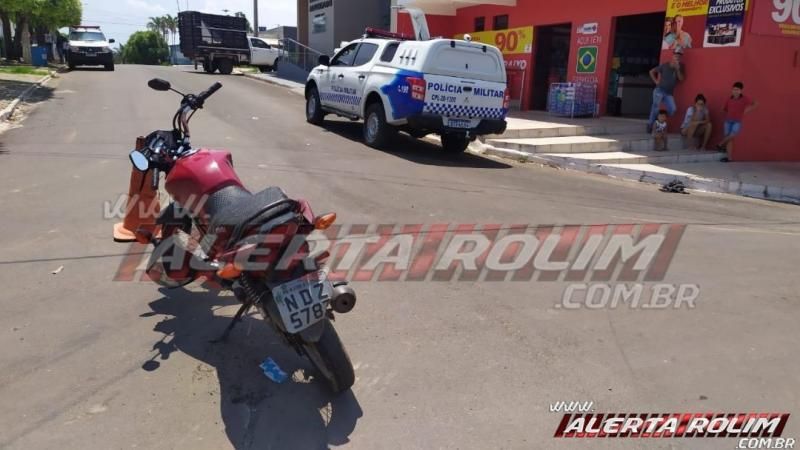 Motociclista é socorrido com suspeita de fratura na perna em Novo Horizonte do Oeste Motociclista é socorrido com suspeita de fratura na perna em Novo Horizonte do Oeste