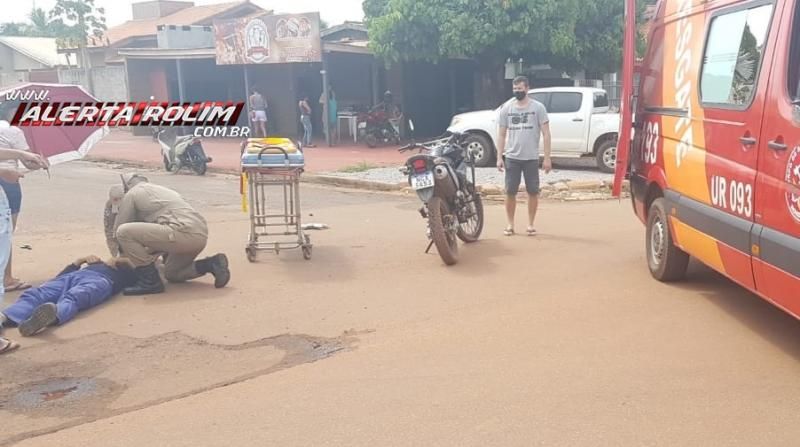 Acidente de trânsito entre carro e moto é registrado nesta tarde de quinta-feira, em Rolim de Moura Acidente de trânsito entre carro e moto é registrado nesta tarde de quinta-feira, em Rolim de Moura
