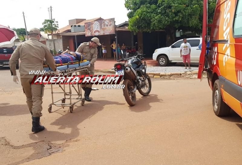 Acidente de trânsito entre carro e moto é registrado nesta tarde de quinta-feira, em Rolim de Moura Acidente de trânsito entre carro e moto é registrado nesta tarde de quinta-feira, em Rolim de Moura