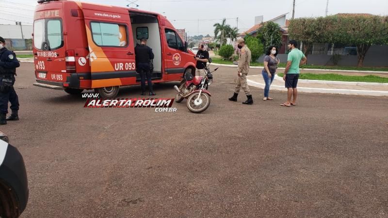 Motociclista é socorrido pelos Bombeiros após se chocar contra carro, em Rolim de Moura Motociclista é socorrido pelos Bombeiros após se chocar contra carro, em Rolim de Moura