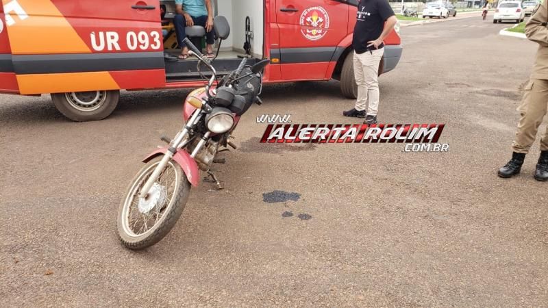 Motociclista é socorrido pelos Bombeiros após se chocar contra carro, em Rolim de Moura Motociclista é socorrido pelos Bombeiros após se chocar contra carro, em Rolim de Moura