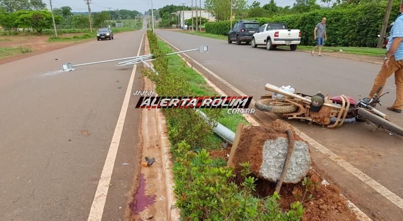 Motociclista que bateu em poste de iluminação em Rolim de Moura não resistiu aos ferimentos e morreu, em Cacoal Motociclista que bateu em poste de iluminação em Rolim de Moura não resistiu aos ferimentos e morreu, em Cacoal