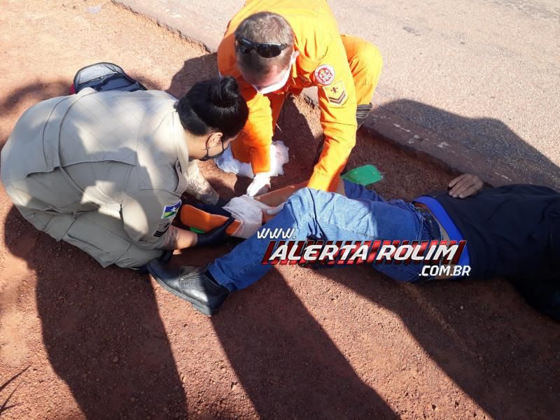 Motociclista sofre fratura exposta no pé após sofrer queda na RO-383, em Cacoal Motociclista sofre fratura exposta no pé após sofrer queda na RO-383, em Cacoal