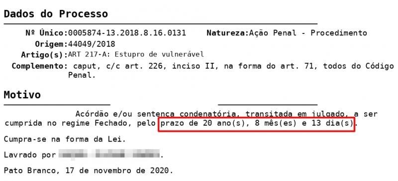 Homem acusado de estrupo de vulnerável no Estado do Paraná e condenado a mais de 20 anos de prisão é preso pela Polícia Militar, em Rolim de Moura Homem acusado de estrupo de vulnerável no Estado do Paraná e condenado a mais de 20 anos de prisão é preso pela Polícia Militar, em Rolim de Moura