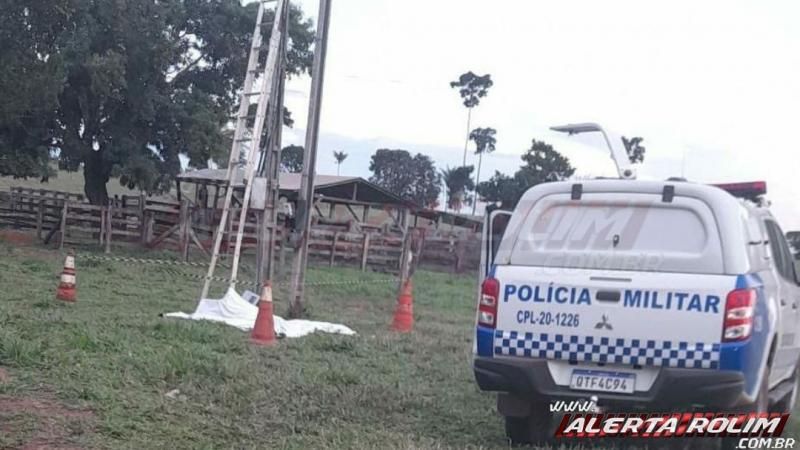 Sitiante sofre descarga elétrica e morre após sofrer queda, na área rural de Castanheiras Sitiante sofre descarga elétrica e morre após sofrer queda, na área rural de Castanheiras