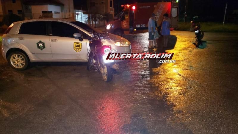 Motociclista embriagado e sem CNH colide em lateral de carro que avançou a via, em Rolim de Moura Motociclista embriagado e sem CNH colide em lateral de carro que avançou a via, em Rolim de Moura