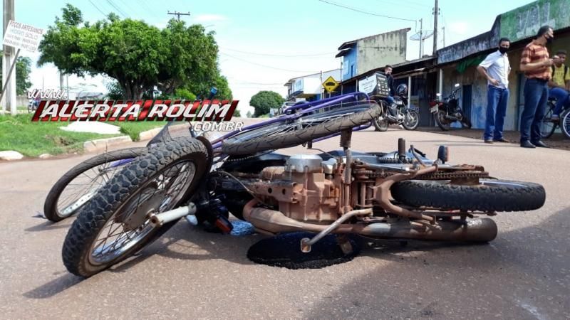 Ciclista é socorrido ao ser atingido por moto na Avenida Norte Sul, em Rolim de Moura Ciclista é socorrido ao ser atingido por moto na Avenida Norte Sul, em Rolim de Moura