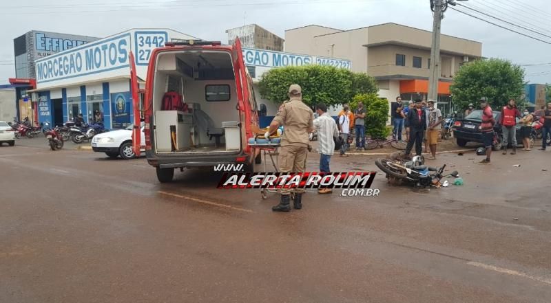 Mais um Mototaxista é vítima de acidente de trânsito nessa segunda-feira, em Rolim de Moura Mais um Mototaxista é vítima de acidente de trânsito nessa segunda-feira, em Rolim de Moura