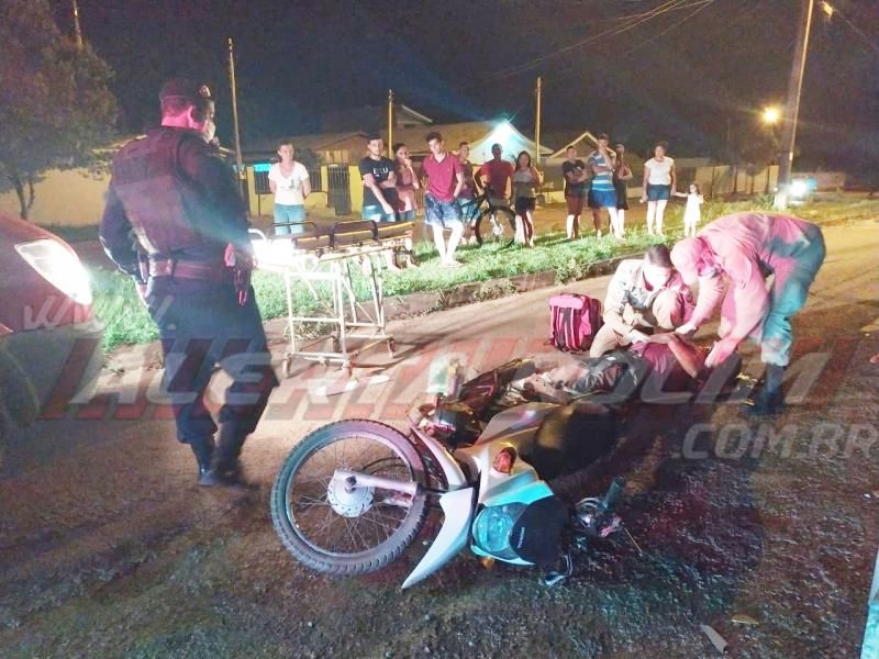 Motociclista fica ferido após bater na traseira de carreta estacionada na Avenida Fortaleza, em Rolim de Moura Motociclista fica ferido após bater na traseira de carreta estacionada na Avenida Fortaleza, em Rolim de Moura