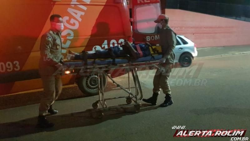 Motociclista fratura perna em acidente trânsito registrado no centro de Rolim de Moura Motociclista fratura perna em acidente trânsito registrado no centro de Rolim de Moura