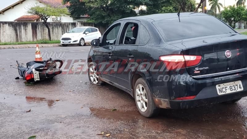 Acidente de trânsito com vítima é registrado nesta tarde de sábado em Rolim de Moura Acidente de trânsito com vítima é registrado nesta tarde de sábado em Rolim de Moura