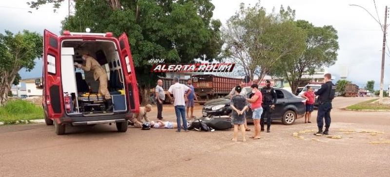 Acidente de trânsito com vítima é registrado nesta tarde de sábado em Rolim de Moura Acidente de trânsito com vítima é registrado nesta tarde de sábado em Rolim de Moura
