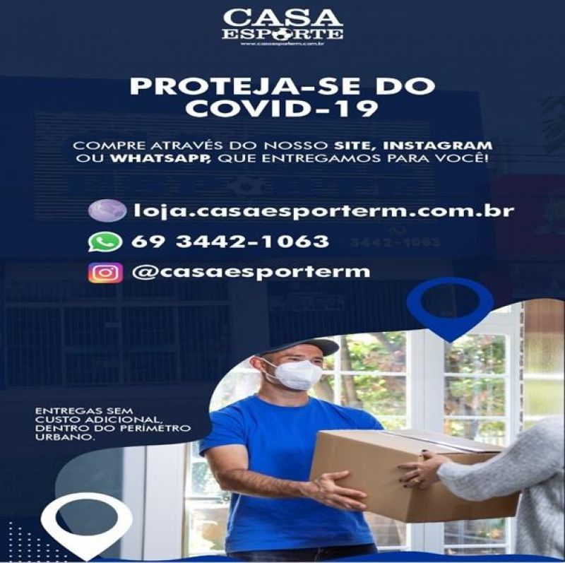 Devido a pandemia, aproveite para fazer suas compras online na Casa Esporte em Rolim de Moura Devido a pandemia, aproveite para fazer suas compras online na Casa Esporte em Rolim de Moura