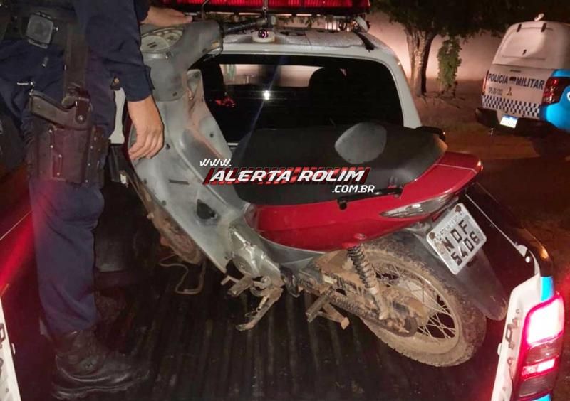 Moto roubada é recuperada pela Polícia Militar em Rolim de Moura Moto roubada é recuperada pela Polícia Militar em Rolim de Moura