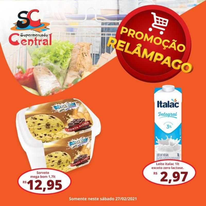 Promoção relâmpago do Supermercado Central de Rolim de Moura - VÁLIDA SOMENTE PARE ESTE SÁBADO, DIA 27/02/2021 Promoção relâmpago do Supermercado Central de Rolim de Moura - VÁLIDA SOMENTE PARE ESTE SÁBADO, DIA 27/02/2021