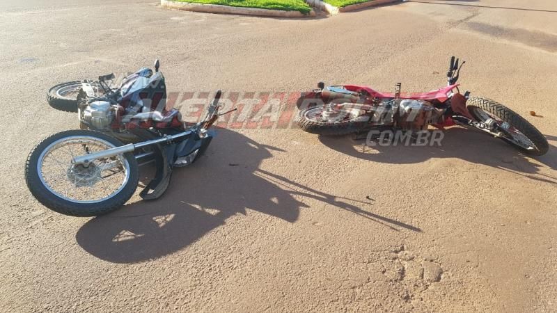 Colisão entre duas motos foi registrada na tarde desta terça-feira em Rolim de Moura Colisão entre duas motos foi registrada na tarde desta terça-feira em Rolim de Moura