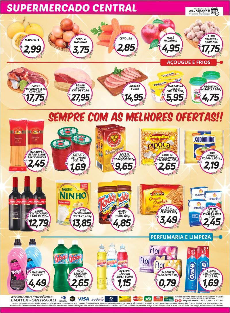 Promoção Supermercado Central; nas compras em qualquer valor concorra a 3 mil reais em dinheiro Promoção Supermercado Central; nas compras em qualquer valor concorra a 3 mil reais em dinheiro