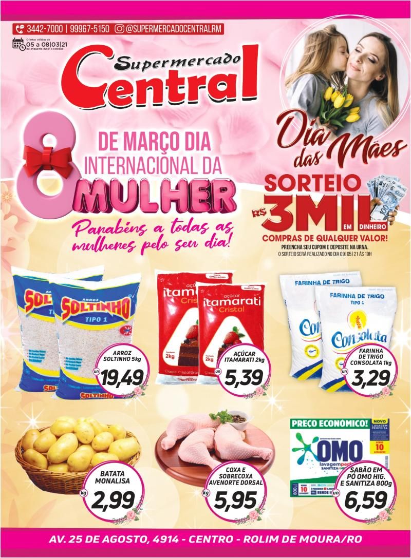 Promoção Supermercado Central; nas compras em qualquer valor concorra a 3 mil reais em dinheiro Promoção Supermercado Central; nas compras em qualquer valor concorra a 3 mil reais em dinheiro