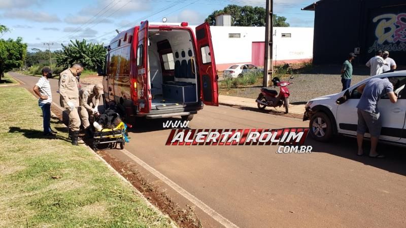 Acidente envolvendo carro e moto resulta em um ferido nesta manhã de quarta-feira em Rolim de Moura Acidente envolvendo carro e moto resulta em um ferido nesta manhã de quarta-feira em Rolim de Moura