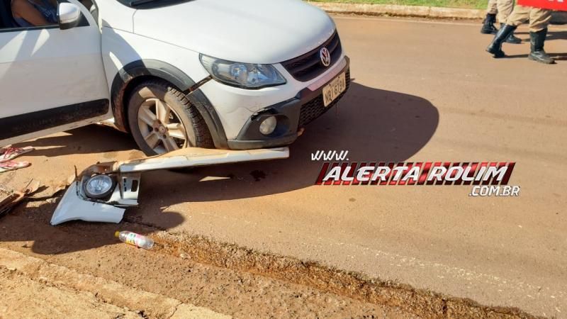 Acidente envolvendo carro e moto resulta em um ferido nesta manhã de quarta-feira em Rolim de Moura Acidente envolvendo carro e moto resulta em um ferido nesta manhã de quarta-feira em Rolim de Moura