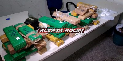 Após tentativa de fuga, PM intercepta veículo e prende suspeito com cerca de 26 kg de drogas, próximo a Presidente Médici Após tentativa de fuga, PM intercepta veículo e prende suspeito com cerca de 26 kg de drogas, próximo a Presidente Médici