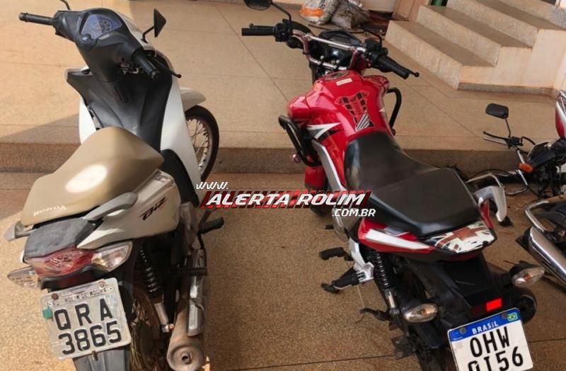 Duas motos roubadas são recuperadas pela Polícia Militar em Rolim de Moura Duas motos roubadas são recuperadas pela Polícia Militar em Rolim de Moura