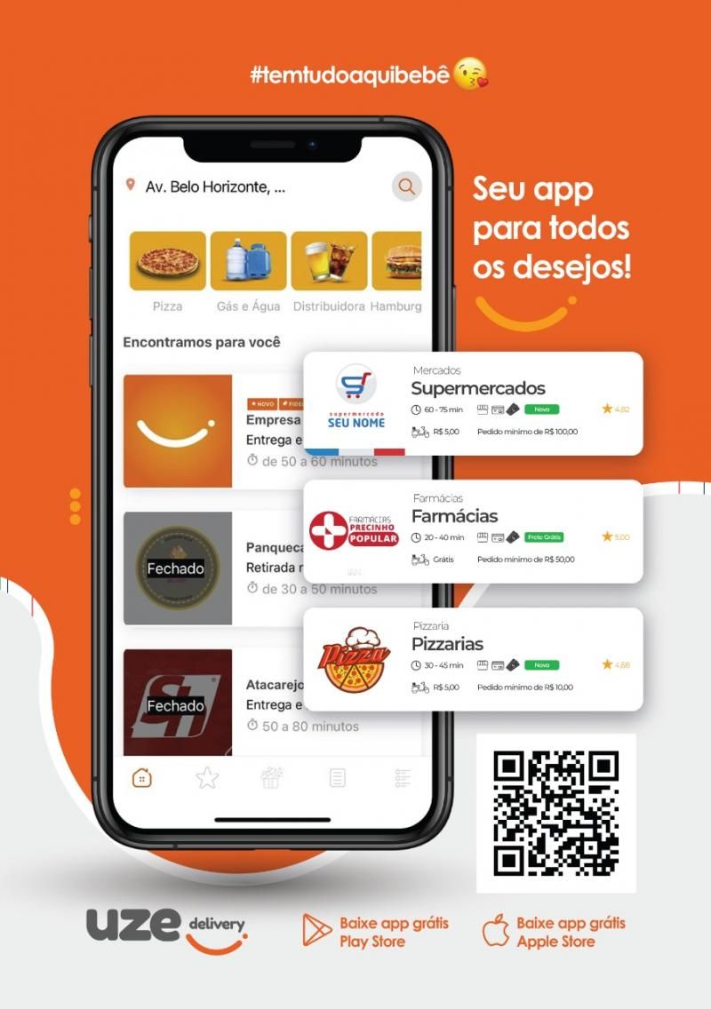 É AMANHÃ — Inauguração do Aplicativo UZE DELIVERY em Rolim de Moura/RO É AMANHÃ — Inauguração do Aplicativo UZE DELIVERY em Rolim de Moura/RO