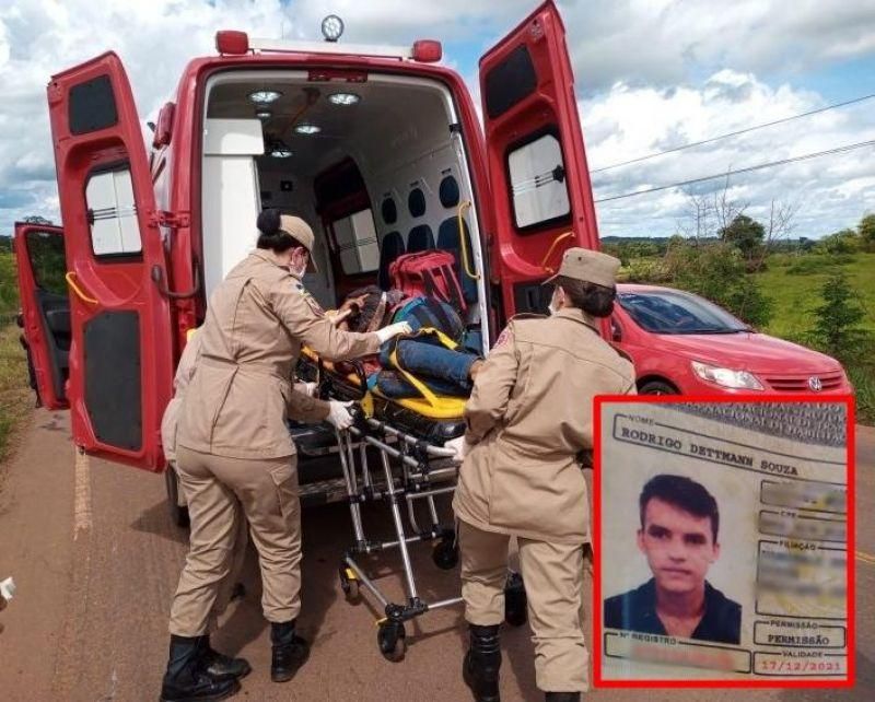 Rodrigo Dettman, vítima de grave acidente em Rolim de Moura, precisa com urgência de doação de sangue