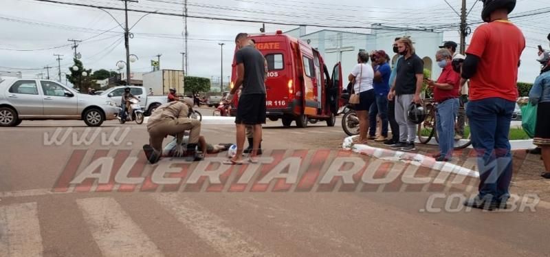 Acidente de trânsito com vítima é registrado no Centro de Rolim de Moura nesta tarde de quinta-feira Acidente de trânsito com vítima é registrado no Centro de Rolim de Moura nesta tarde de quinta-feira