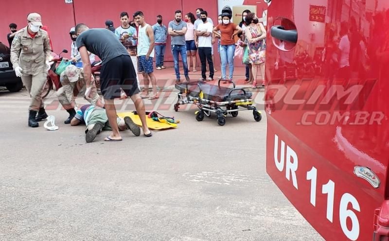 Acidente de trânsito com vítima é registrado no Centro de Rolim de Moura nesta tarde de quinta-feira Acidente de trânsito com vítima é registrado no Centro de Rolim de Moura nesta tarde de quinta-feira